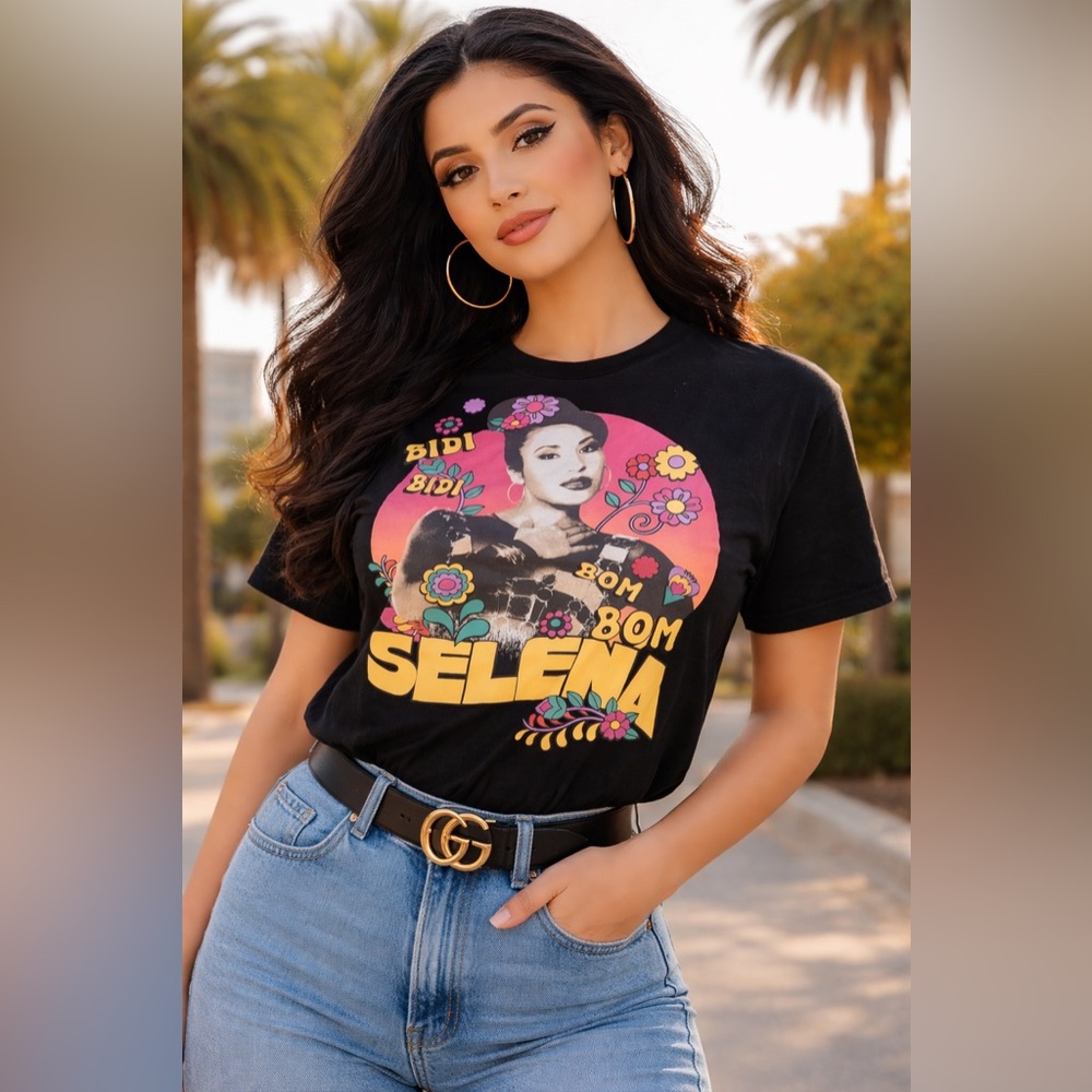 ☀️Selena Graphic Black T-Shirt size XXL